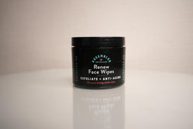 Assembled Renew Face Wipes with witch hazel and salicylic acid for balanced oil.