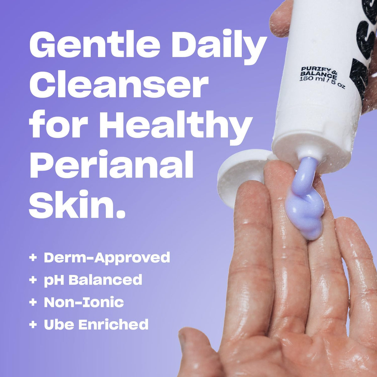 Asset Hole Cleanser bottle label close-up highlighting vegan, fragrance-free formula.