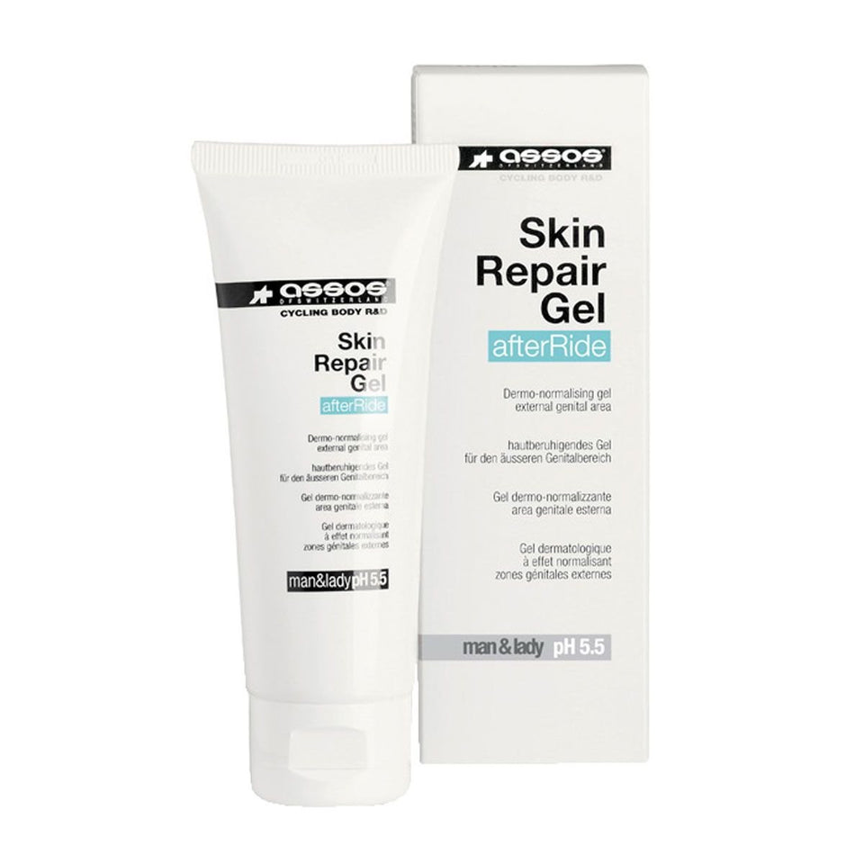 Assos Skin Repair Gel bottle post ride relief and skin comfort