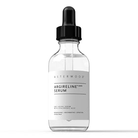 Asterwood Argireline Serum bottle highlights fragrance-free anti-aging care for smoother, firmer skin.