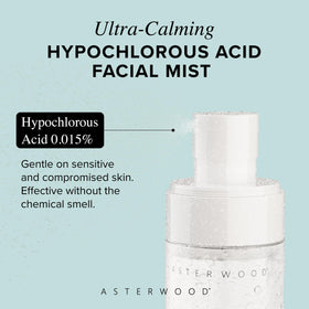Asterwood Hypochlorous spray applied over makeup for a quick fresh feel.