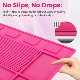ASTONFOG barber mat with non-slip surface preventing tool slips