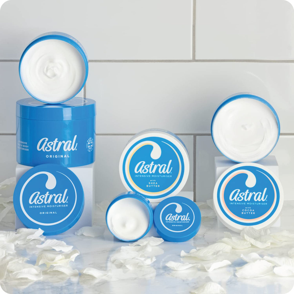 Astral Moisturising Cream 500ml application glides on for a fresh, hydrated feel