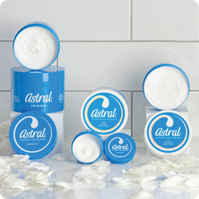 Astral Moisturising Cream 500ml application glides on for a fresh, hydrated feel