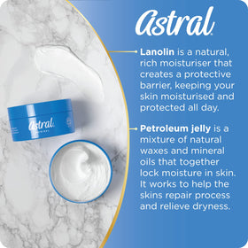 Astral Moisturising Cream 500ml tub supports breathable moisture and daily nourishment