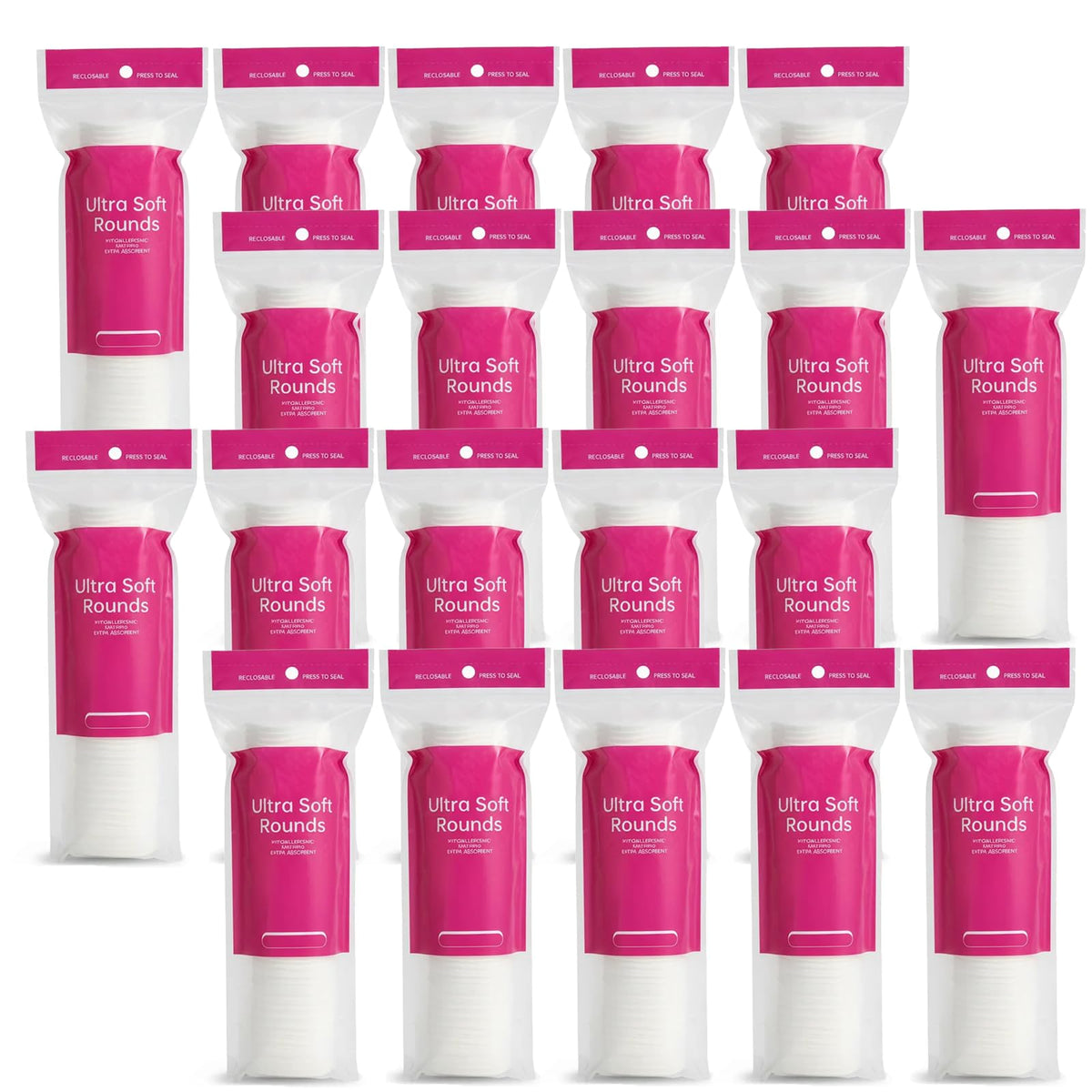 Astraescly cotton rounds pack shot for daily facial cleansing and makeup removal