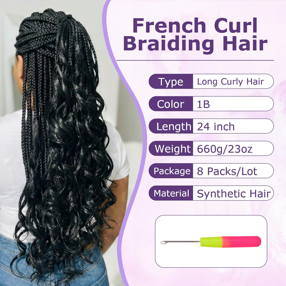 Astriden loose-wavy braiding hair close-up shows soft texture for comfort.