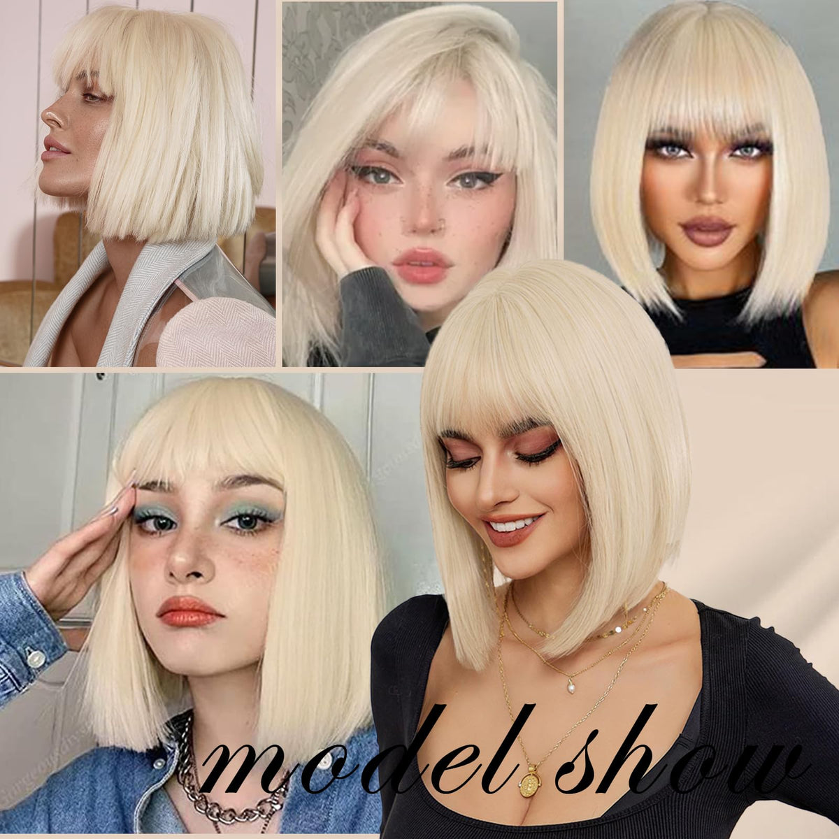 ATAYEA blonde bob wig ideal for cosplay, parties, and daily use.