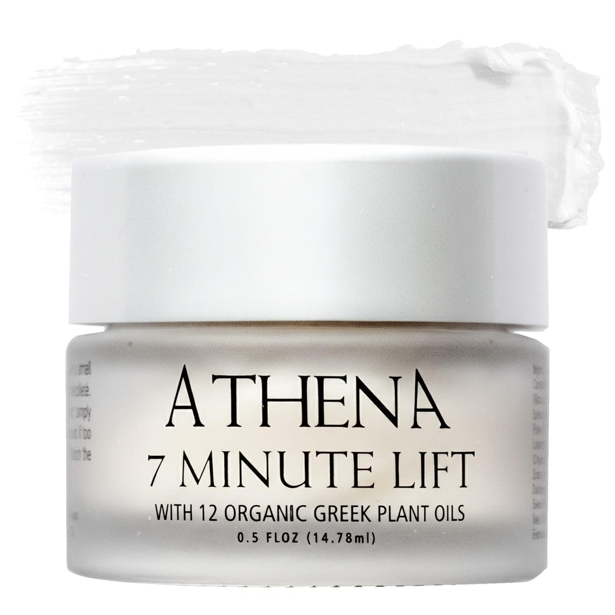 Athena 7 Minute Lift bottle pour showing quick lifting potential for smoother skin.