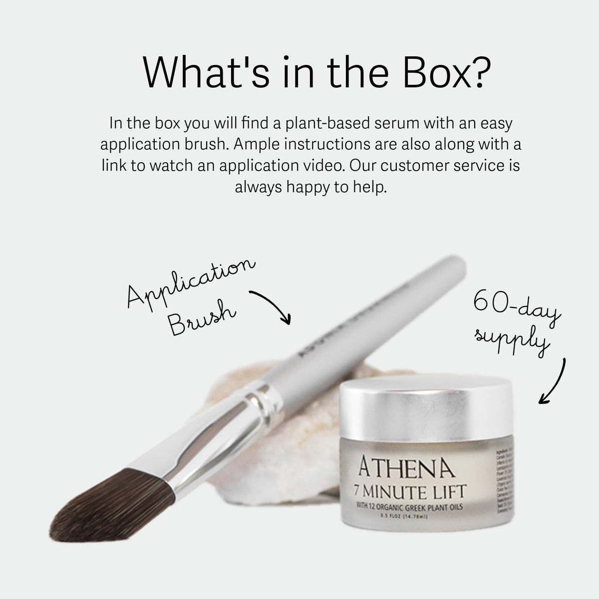 Athena 7 Minute Lift neck and jawline focus for instant tightening at application point.