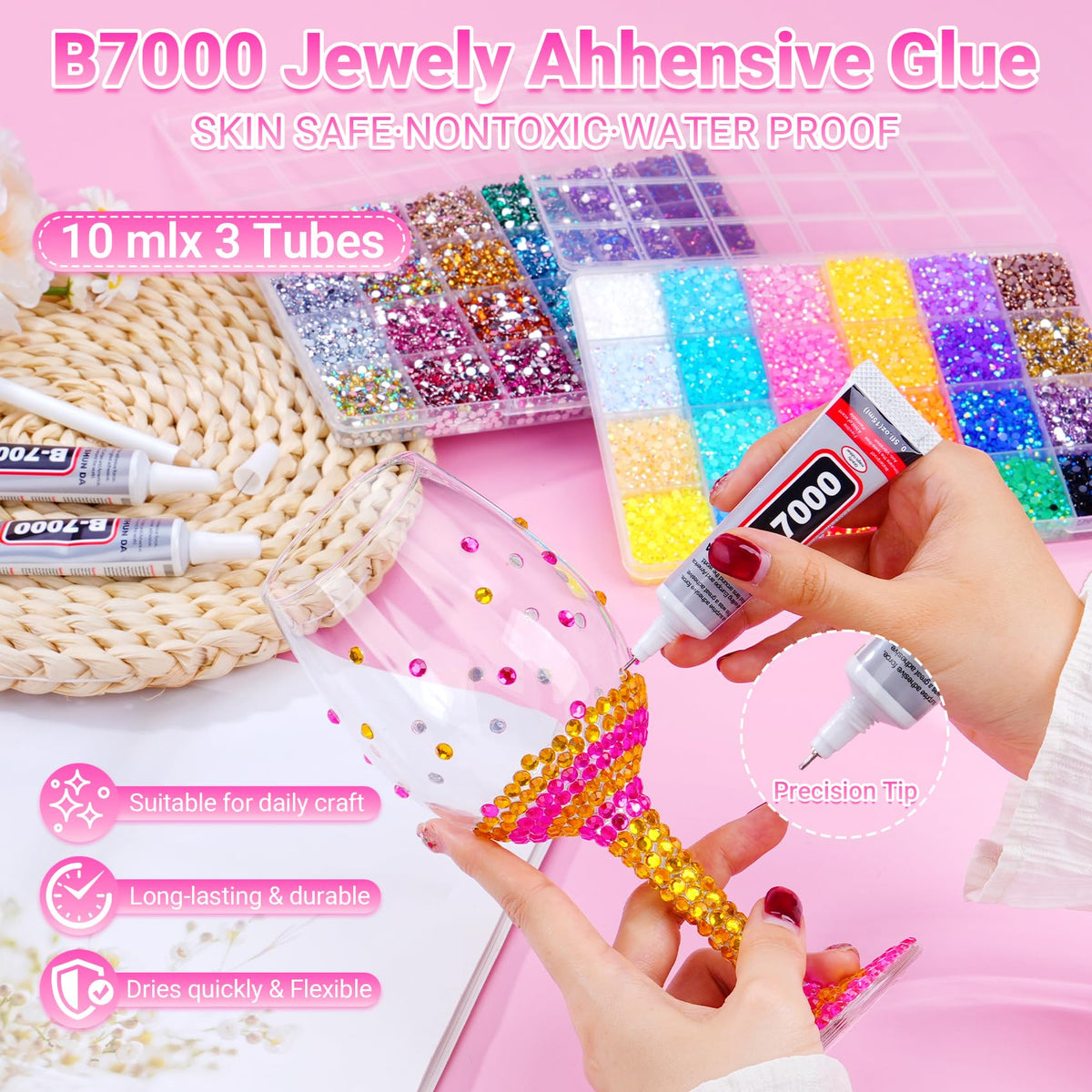 Atifober B7000 glue in 15ml tubes for precise adhesion.