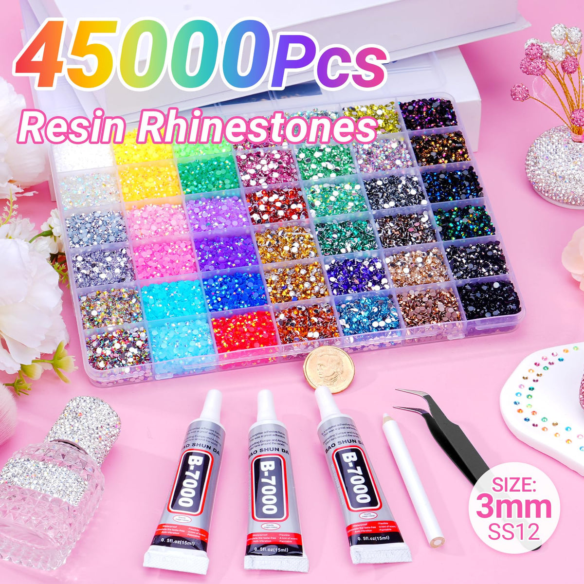 Atifober bedazzler kit tools included for precise application and easy crafting.