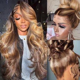 Atilck Brazilian virgin hair wig demonstrates versatile 360 lace front.