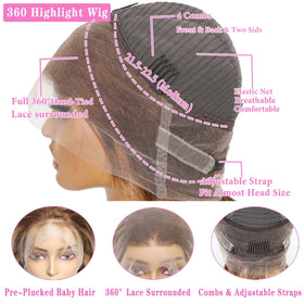 Atilck full lace wig offers flexible parting for natural hairline.