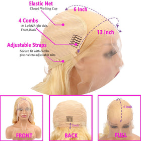 Atilck ash-blonde wig pre-plucked hairline close-up with natural baby hairs