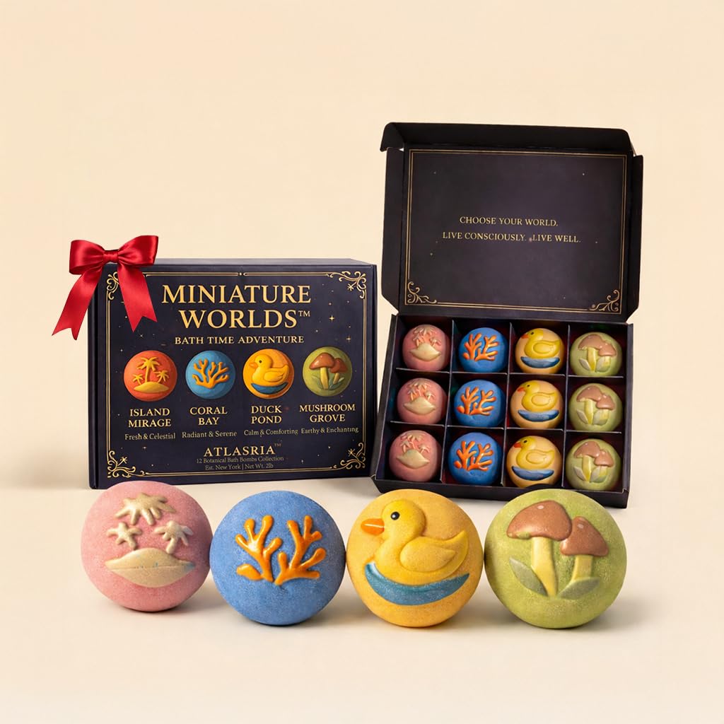 Atlasria New York bath bombs gift box with vibrant colors for celebrations