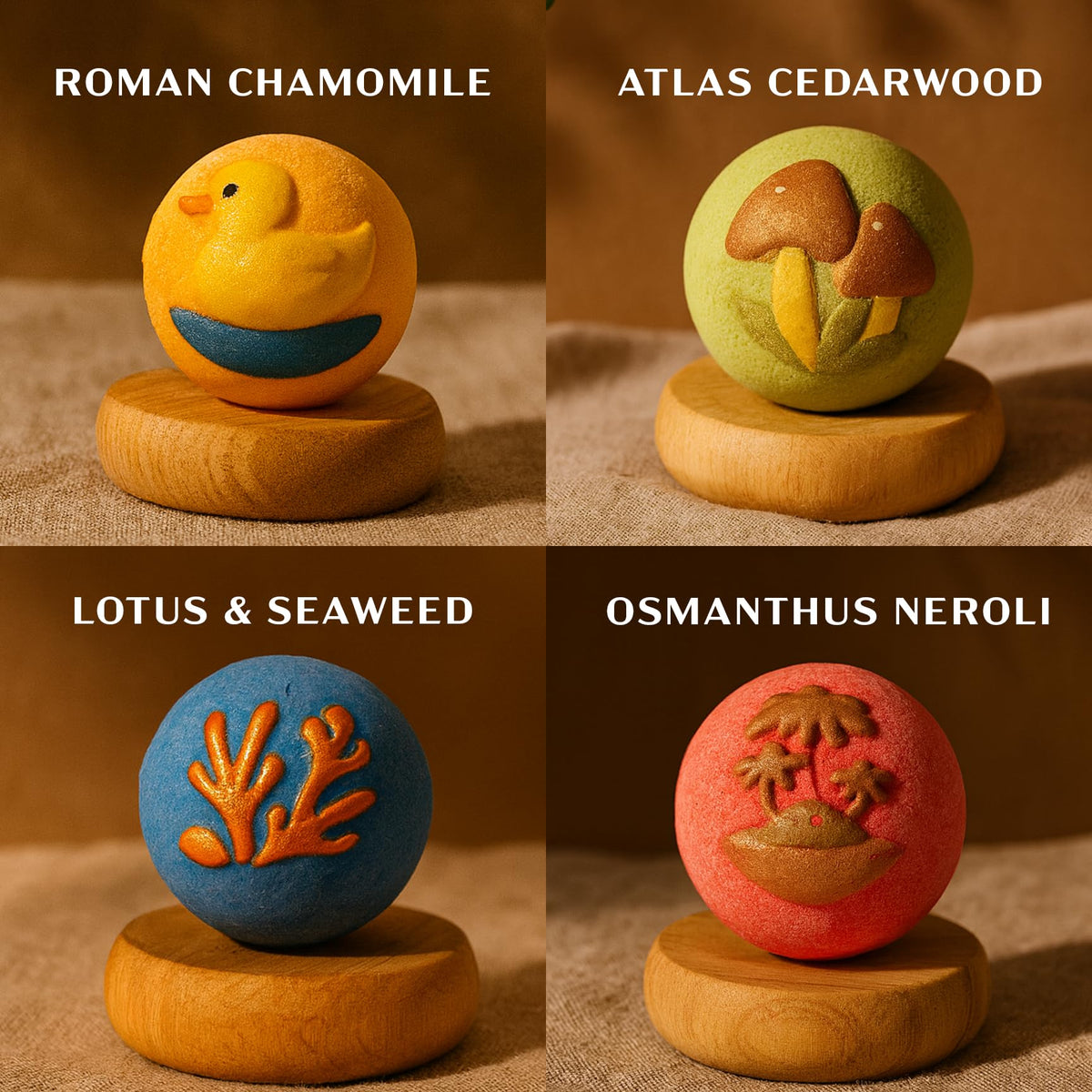 Atlasria organic bath bombs with natural ingredients for gentle skin care