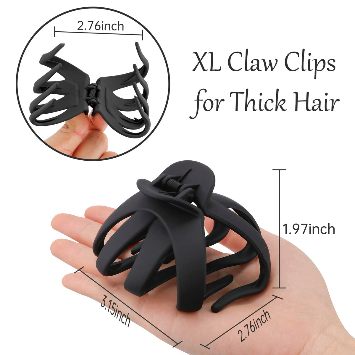 ATODEN octopus clip with non-slip teeth grips all hair types