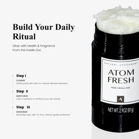 Atom Fresh travel-size deodorant stick for on-the-go