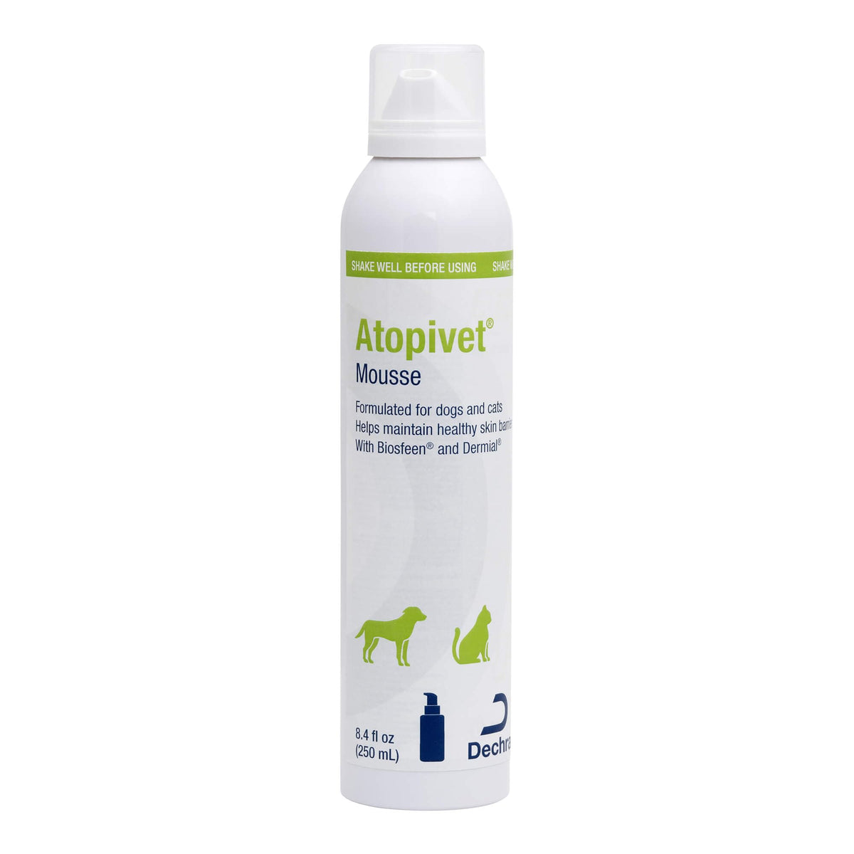 Atopivet Skin Care Mousse on pet fur for hydrating skin support