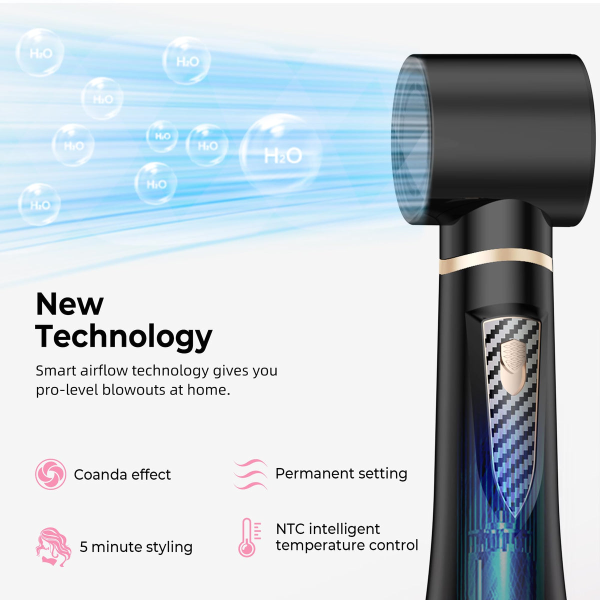Atopskins automatic curler head creates smooth, defined curls with ease.