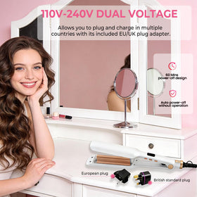 30-second heat-up feature of Atopskins Crimper Waver