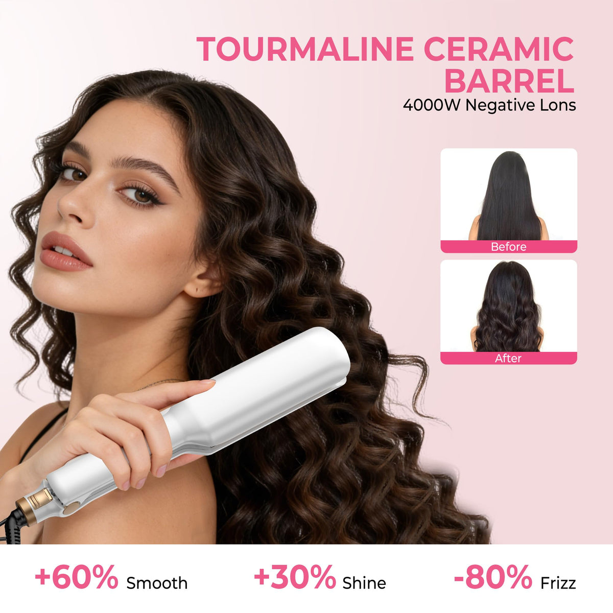 Negative ions reduce static with Atopskins Crimper Waver