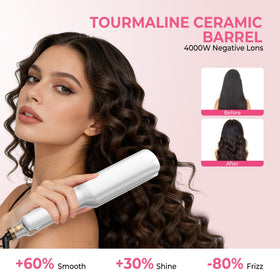 Negative ions reduce static with Atopskins Crimper Waver