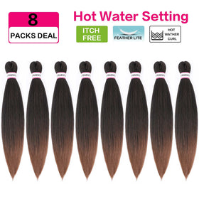 ATRAENTE 18 inch crochet braids with low-temperature synthetic fiber.