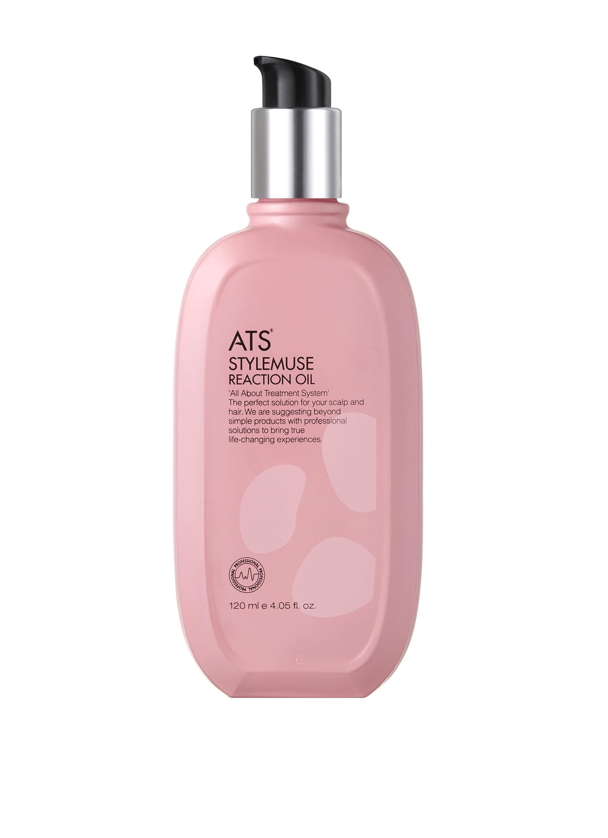ATS Stylemuse Reaction Oil bottle ready for lightweight leave-in moisture