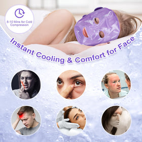 Atsuwell cooling eye mask with eye holes for unrestricted vision during rest