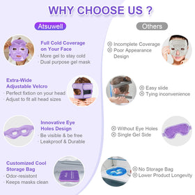 Atsuwell plush-side mask offering a gentle cooling feel during use