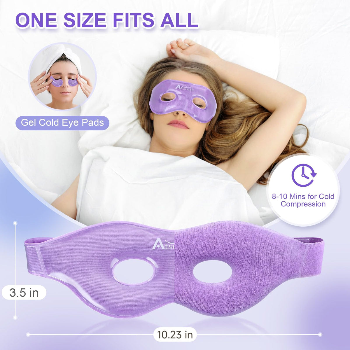 Atsuwell 4-inch gel ice packs provide targeted cool compress for facial relief