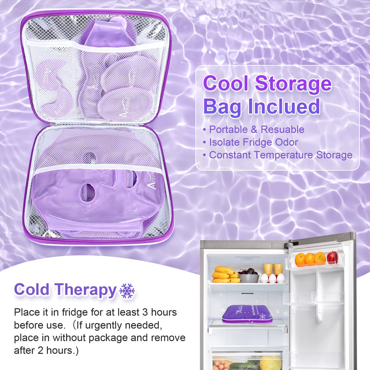 Atsuwell storage bag keeps components clean and organized in the fridge