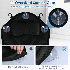 Atsuwell full-body bath pillow 3D mesh surface stays cool and dries quickly