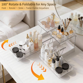 Attelite 2-tier storage drawers keep lipsticks and palettes neatly organized
