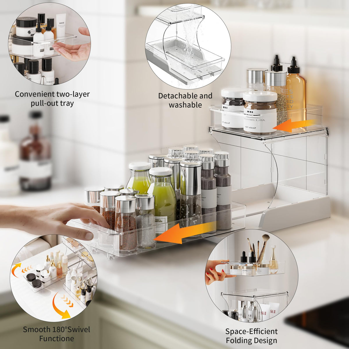 Attelite makeup organizer easy assembly without tools.