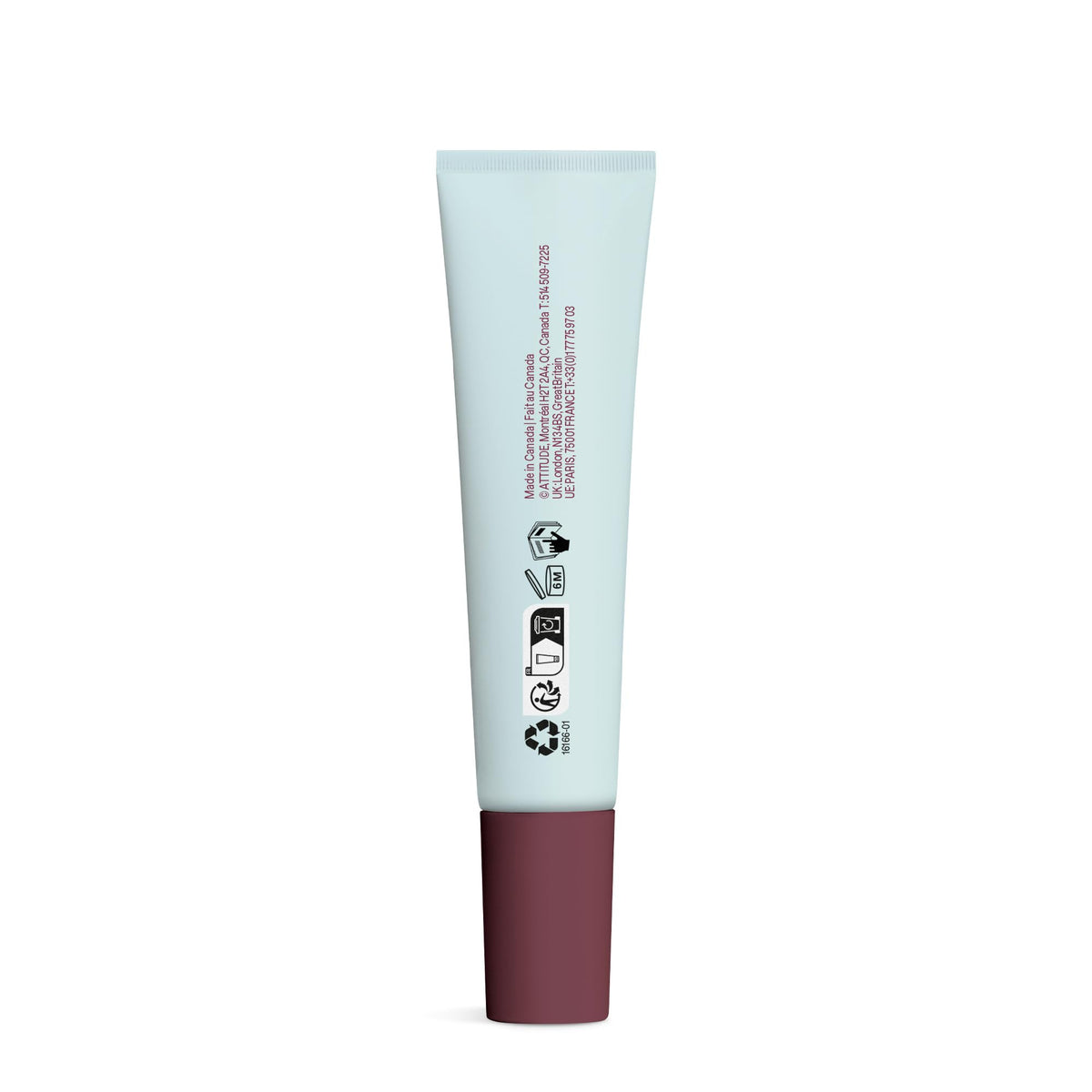 Compact 0.5 oz ATTITUDE eye cream sized for travel and daily use