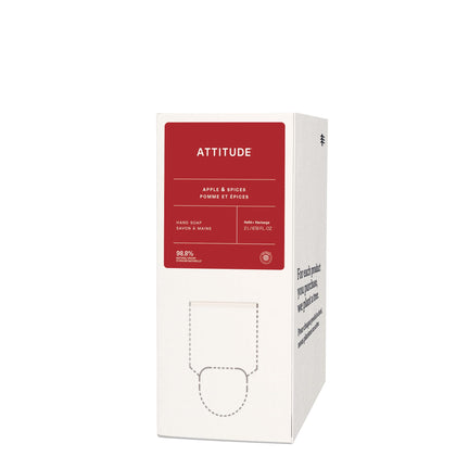 ATTITUDE front packaging showing the apple and spices scent and refill size benefits