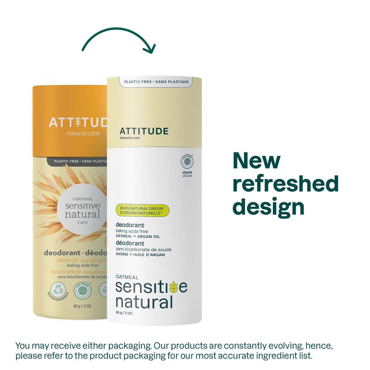 ATTITUDE baking soda free deodorant creamy texture glides on smoothly for daily wear.
