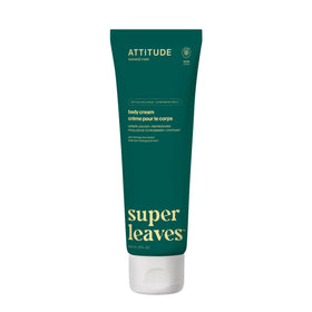 ATTITUDE Body Cream front label shows vegan, EWG-verified moisturizer for dry skin.