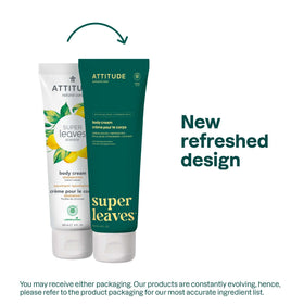 ATTITUDE Body Cream hand-application illustrates fast-absorbing non-greasy formula.