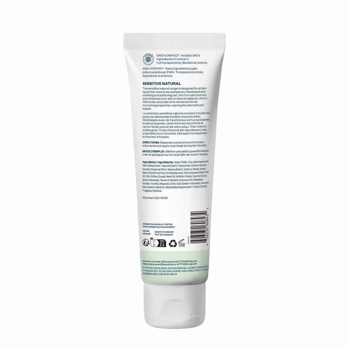 ATTITUDE body cream recyclable bottle supporting sustainable routine