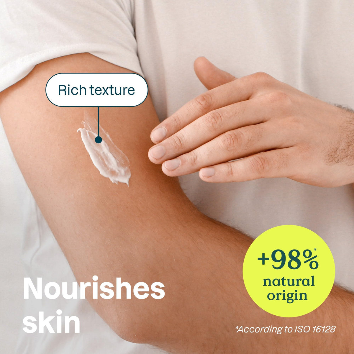 ATTITUDE Body Cream texture close-up indicating creamy, fast-absorbing moisture