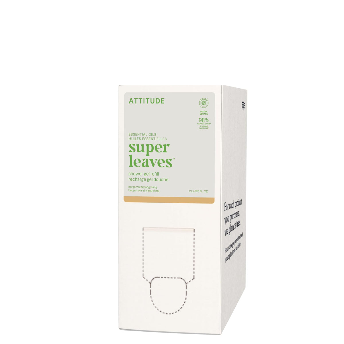 ATTITUDE bergamot-ylang-ylang-bottle offers a refreshing scent for daily showers.