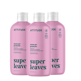 ATTITUDE Body Wash bottle pour demonstrates gentle plant-based cleansing.