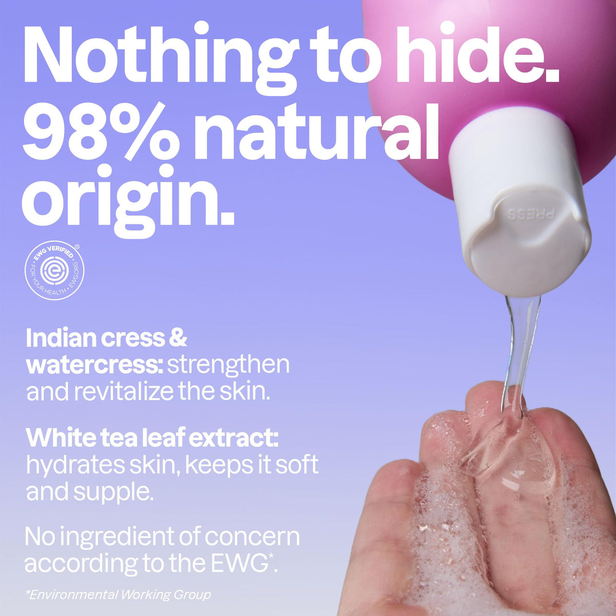 ATTITUDE Body Wash fragrance swirls highlight Coconut & Wild Berries aroma.