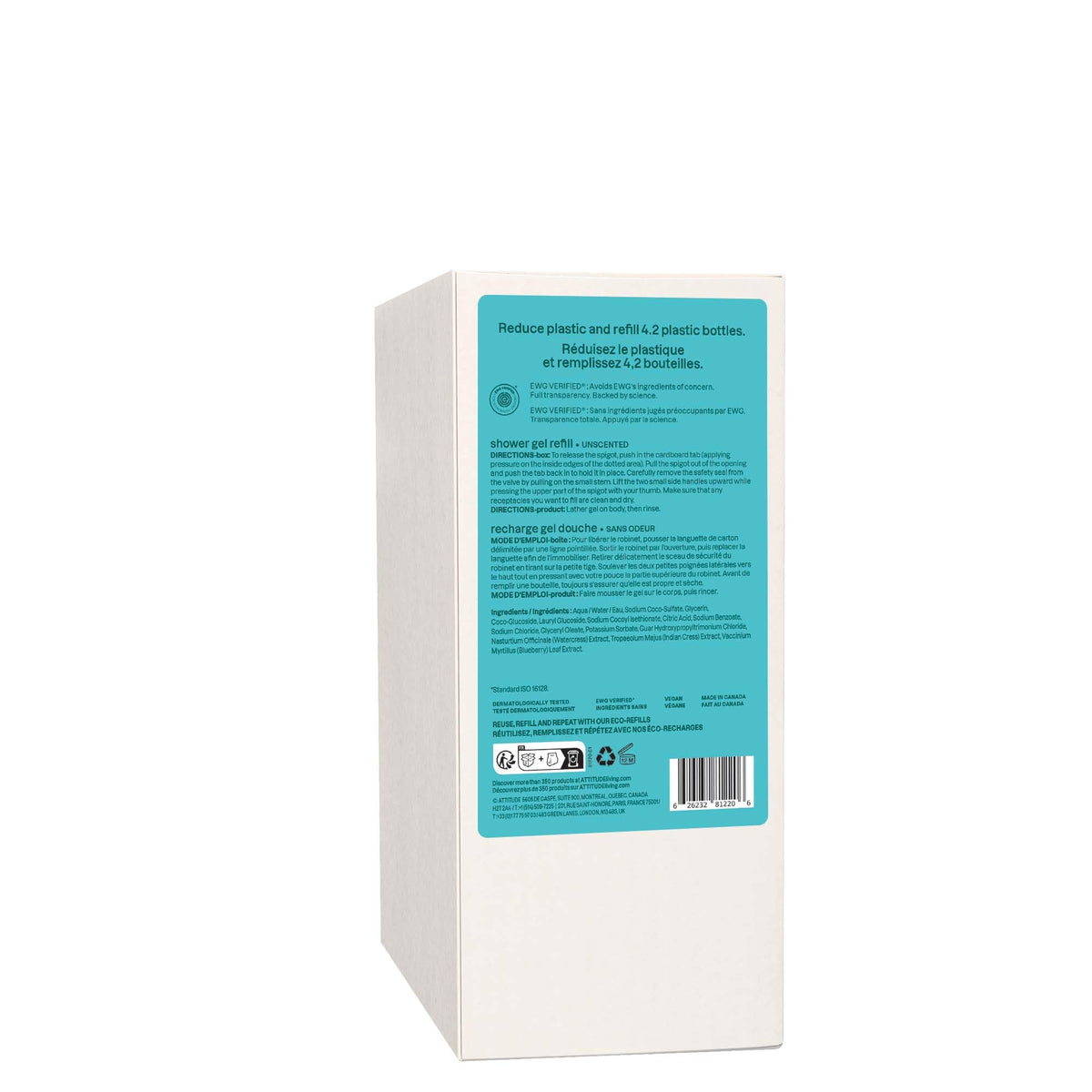 ATTITUDE Body Wash vegan plant-based formula supports daily care routines.