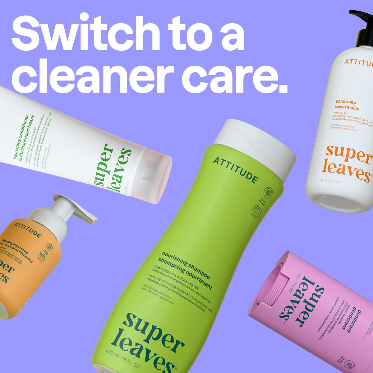 ATTITUDE Colorlast bottle emphasizes color protection in routine care.