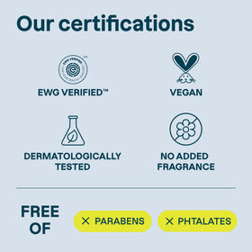 Fragrance-free ATTITUDE label indicating simple routine for sensitive skin